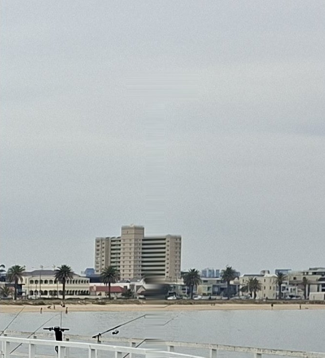 The same view with the lamp post removed